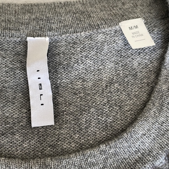 IISLI 100% gray cashmere sleeveless sweater/ vest. Size m - Picture 4 of 7